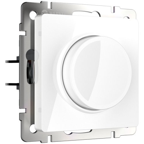 Светорегулятор поворотно-нажимной без рамки Werkel 5-600Вт белый глянцевый картинка